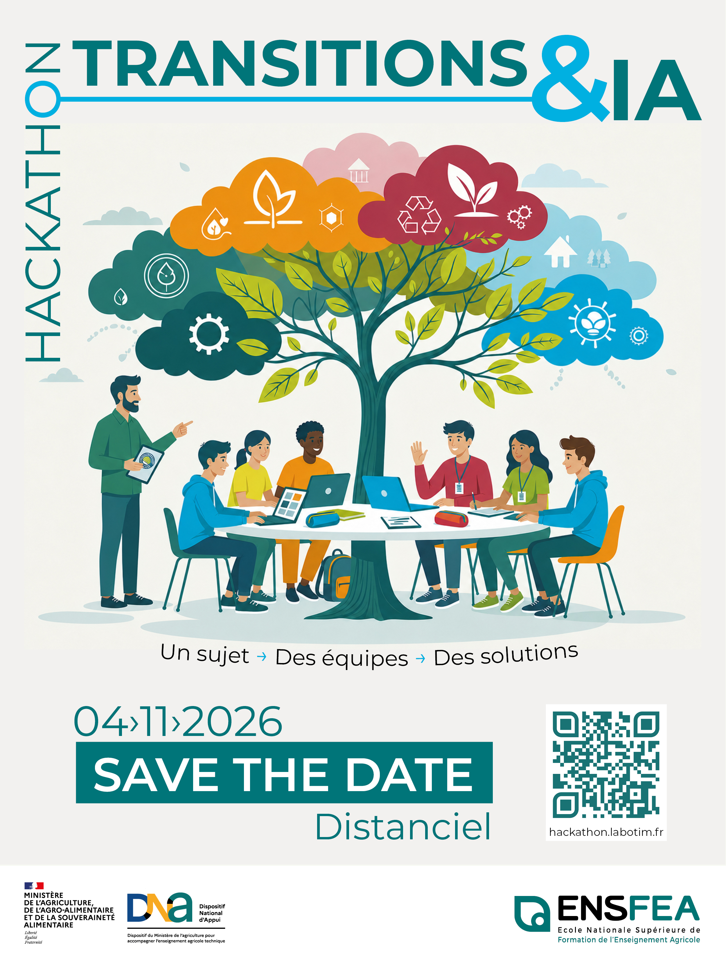 Affiche Hackathon Transitions & IA